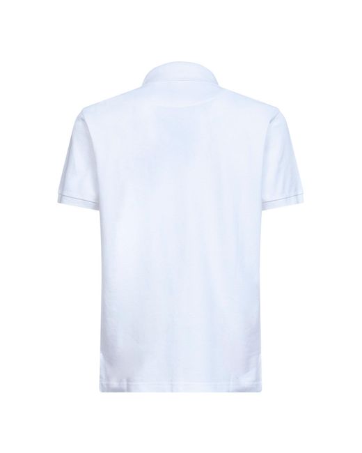 Etro White Cotton Pique Polo Shirt With Pegaso Embroidery for men