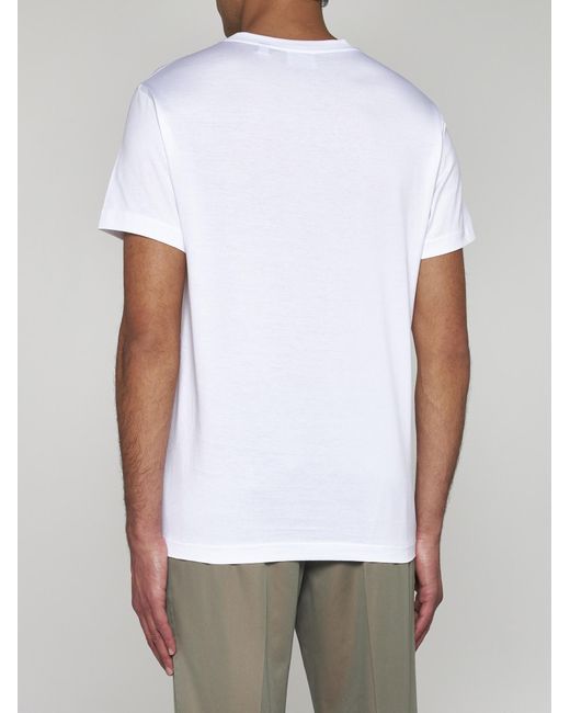 Burberry White Parker Logo Cotton T-shirt for men