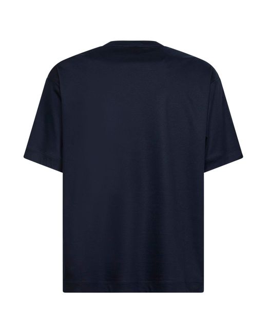 Giorgio Armani Blue Cotton Interlock Jersey T-Shirt for men