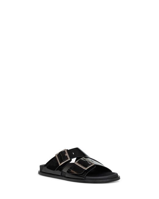 Alohas Black Patent Leather Alba Sandals