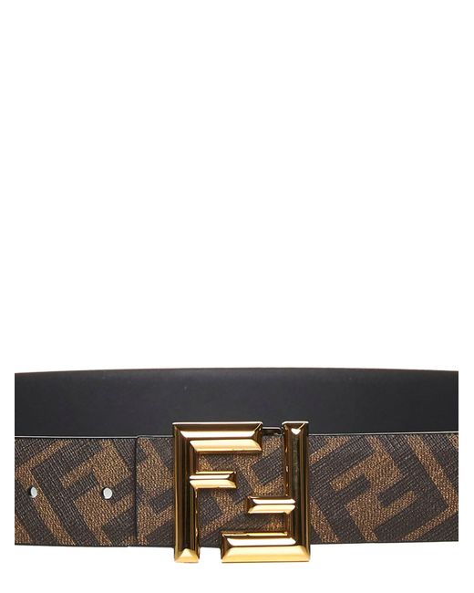 Fendi White Reversible Leather Belt
