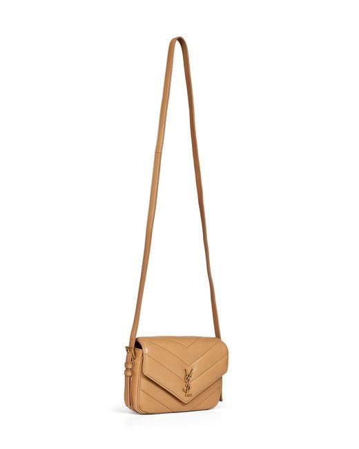 Saint Laurent Natural Tan Loulou Toy Crossbody Bag