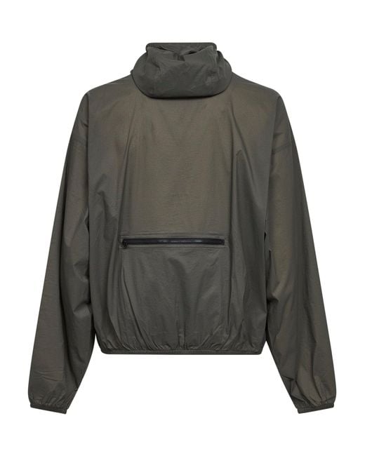 The North Face Gray New Taupe Box Packable Hooded Wind Jacket for men