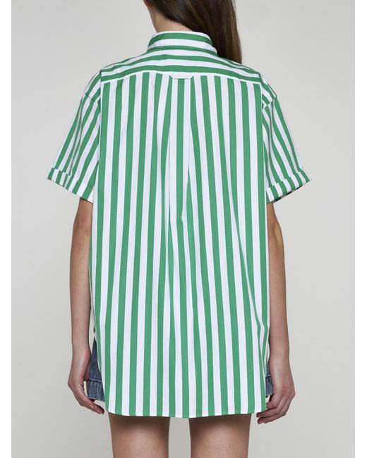 Polo Ralph Lauren Green Striped Cotton Shirt
