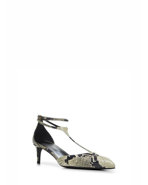 Khaite White Python Embossed Leather Mia Pump