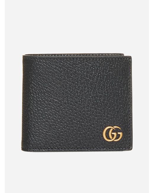 Gucci GG Marmont Leather Bifold Wallet in Black for Men | Lyst UK