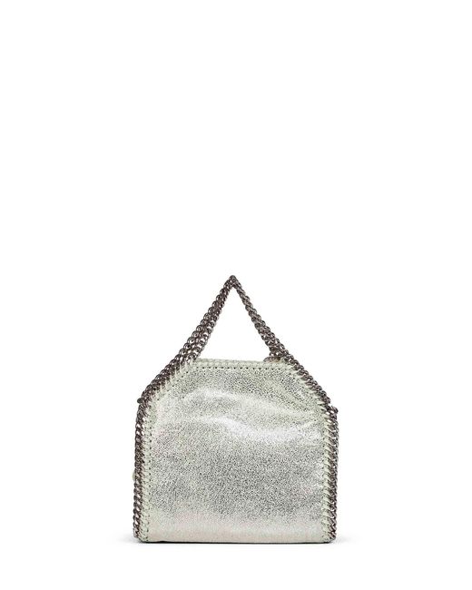Stella McCartney Metallic Tote Bag Falabella Tiny Light Lime