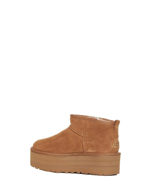 Ugg Brown Classic Ultra Mini Platform Boots
