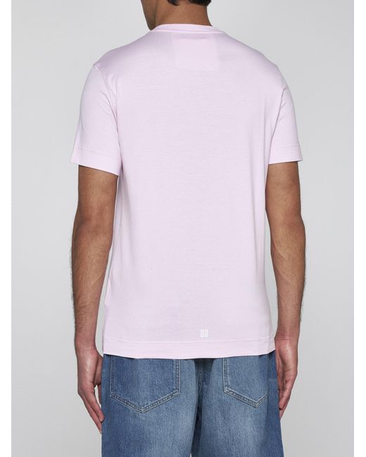 Givenchy Pink Logo Cotton T-shirt for men
