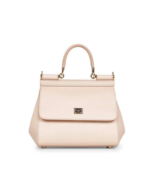 Dolce & Gabbana White Medium Sicily Handbag