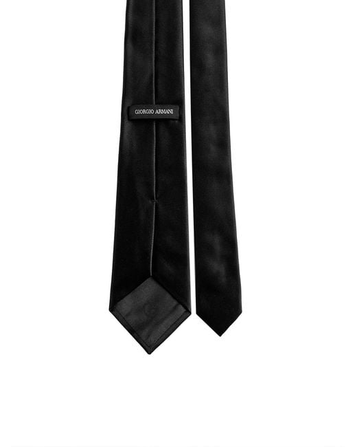 Giorgio Armani Black Silk Tie" for men