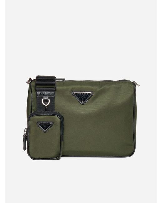 Prada Green Re-nylon Shoulder Bag for men