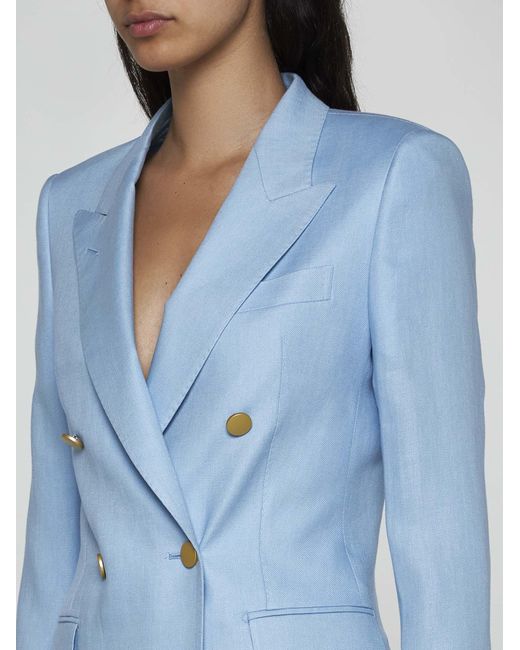 Tagliatore Blue Parigi Linen Suit