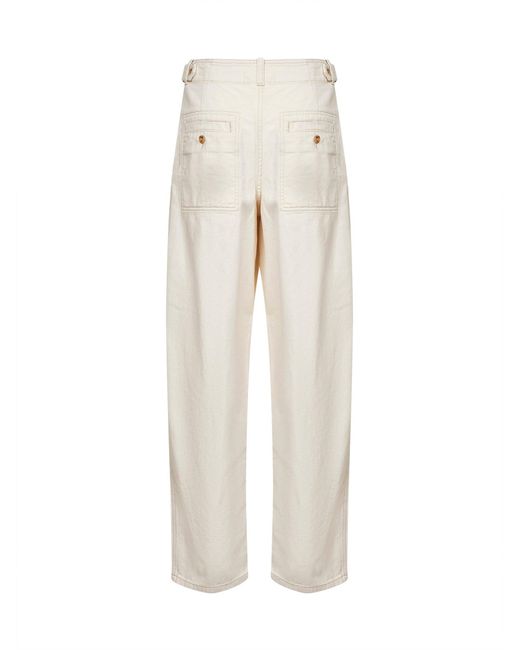 Isabel Marant White Ecru Denim Ireme Workwear Trousers