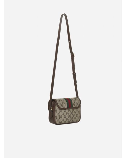 Gucci White Ophidia GG Canvas Mini Bag