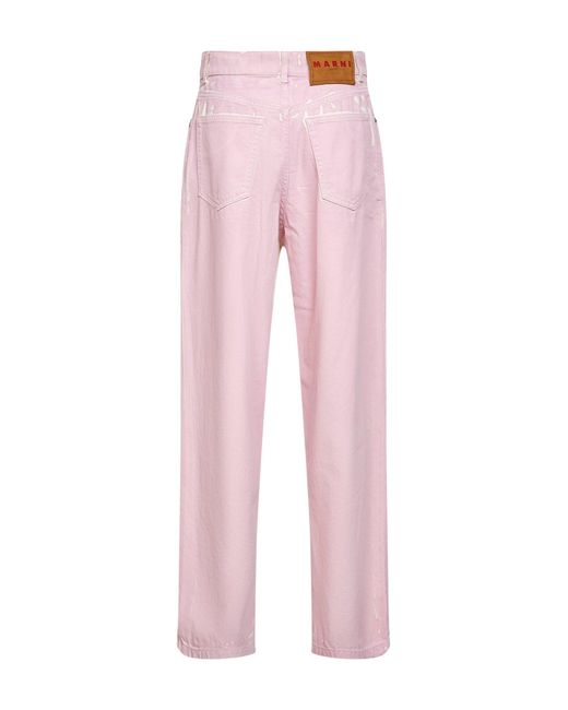 Marni Pink Denim Straight-Leg Jeans