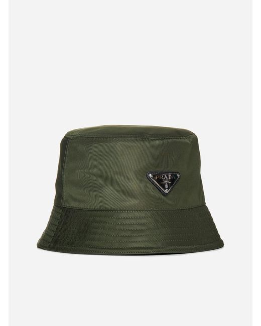 Prada Green Re-nylon Bucket Hat for men
