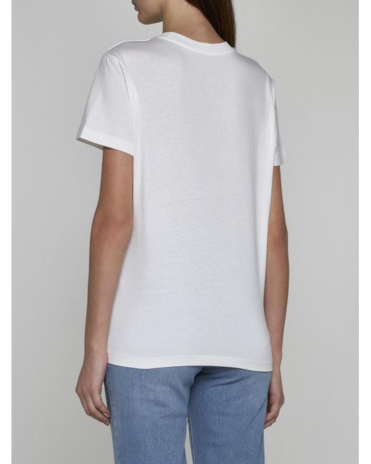 Moncler White Logo Cotton T-shirt