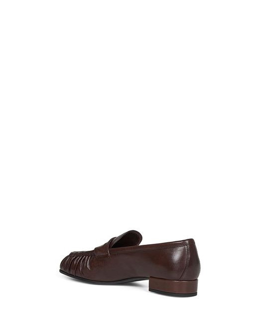 PRADA CALZATURE Brown Buffalo Leather Loafers