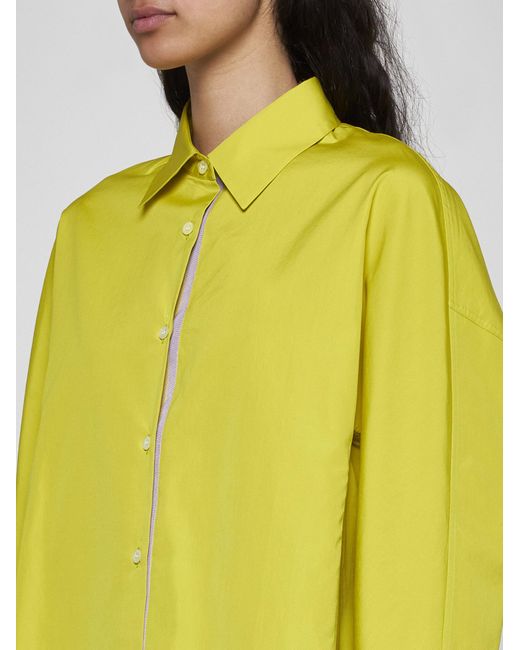 Dries Van Noten Yellow Cotton Shirt