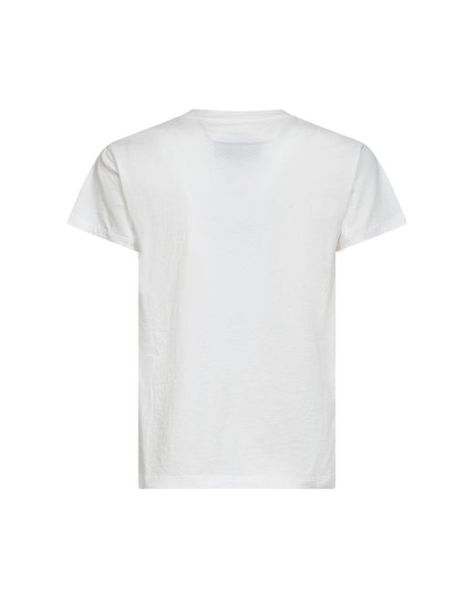 MM6 by Maison Margiela White Off- Breathable Cotton Jersey Numeric T-Shirt