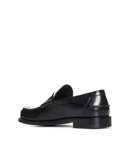Givenchy Black 4G Plaque Leather Loafers for men