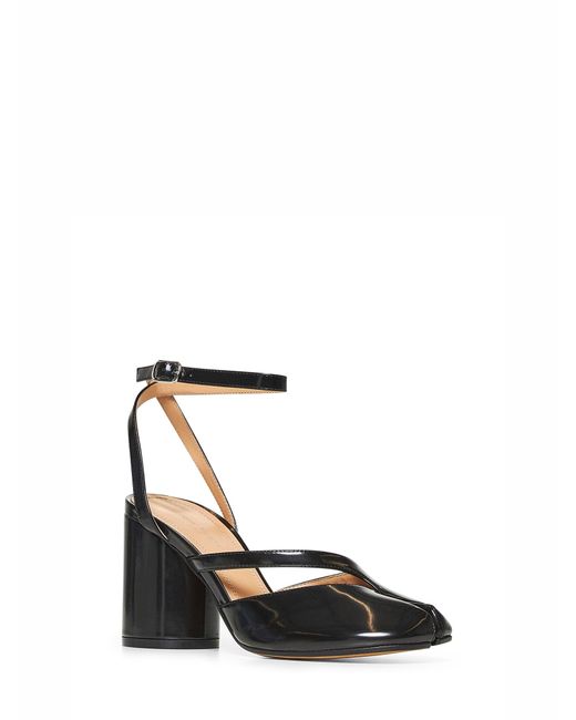 Maison Margiela White Brushed Leather Tabi Sandals