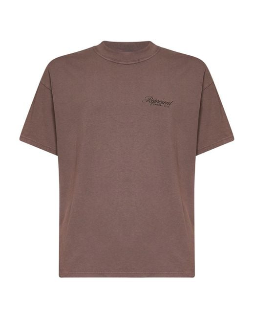 Represent Brown Truffle Owners Club Script T-Shirt for men