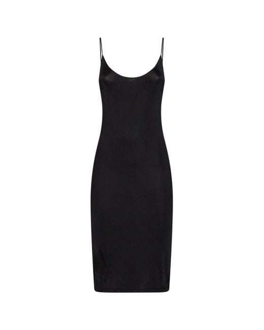 Saint Laurent Black Jersey Cassandre Open Back Dress