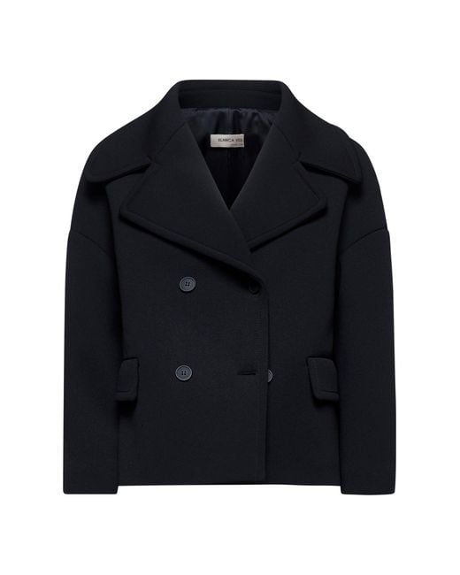 Blanca Vita Black Pelsy Peacoat