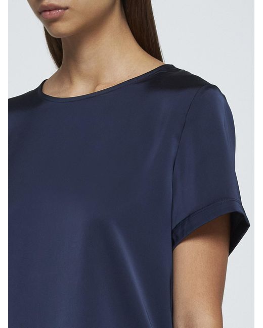 Weekend by Maxmara Blue Gilbert Satin T-Shirt