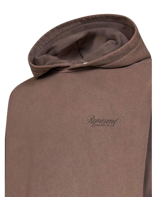 Represent Brown Truffle Owners Club Script Hoodie for men