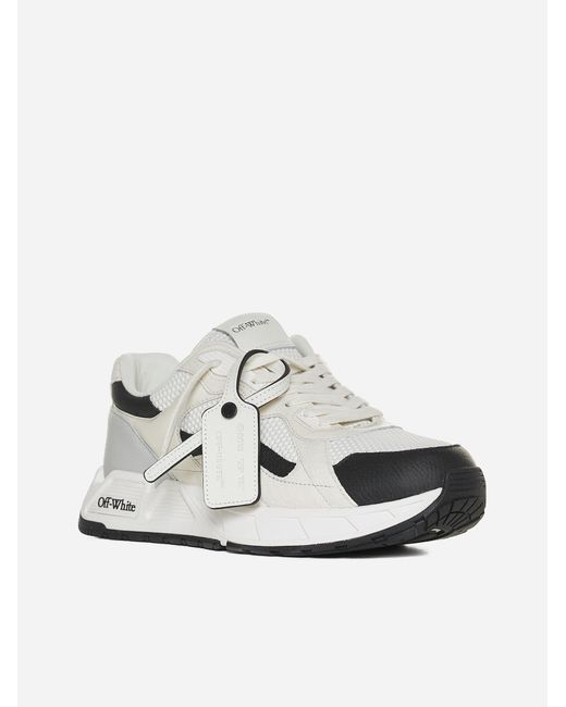 Off-White c/o Virgil Abloh White Kick Off Leather And Mesh Sneakers for men