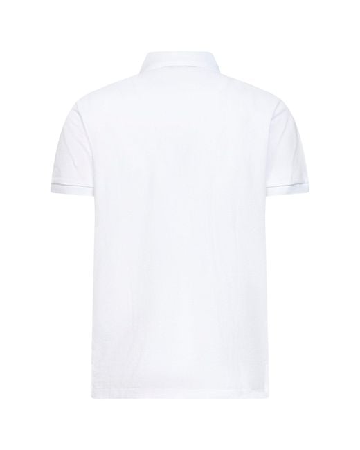 Polo Ralph Lauren White Piqué Custom Slim-Fit Polo Bear Polo Shirt for men