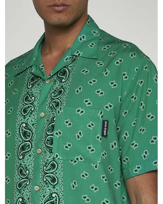 Palm Angels Green Shirts for men
