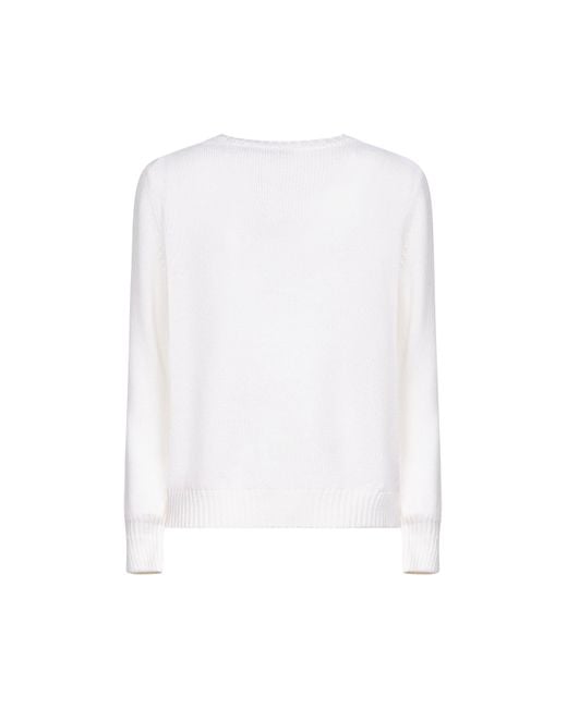 Maglia Girocollo di Blanca Vita in White