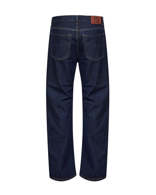 Fendi Blue Jeans Straight-Leg Dark for men