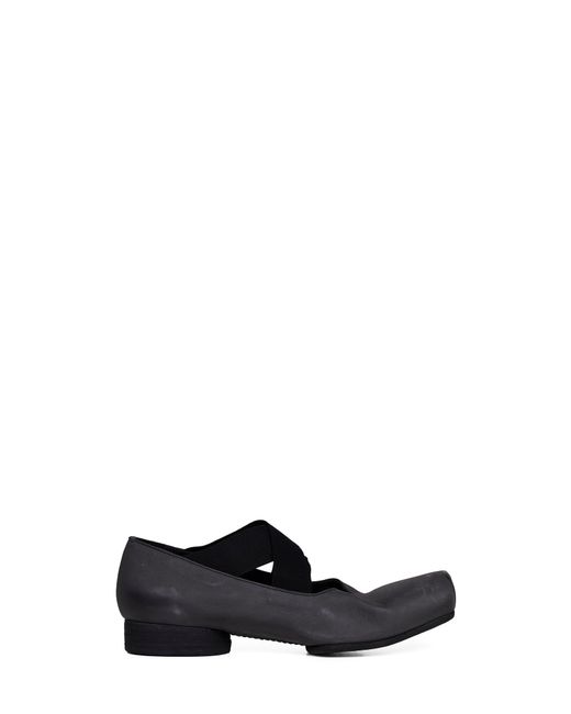 Uma Wang White Dark Nubuck Ballet Flats