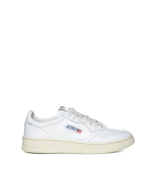 Autry White Medalist Low Sneakers – (Aulmll15) for men