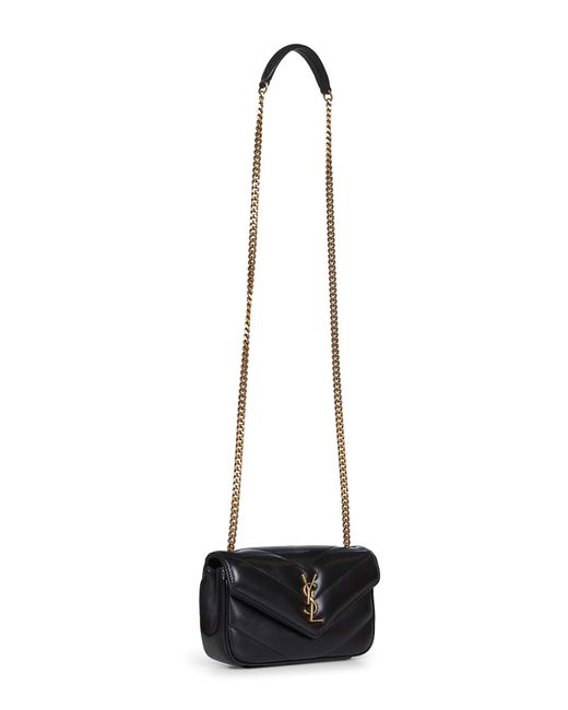 Borsa A Tracolla Loulou Mini Nera di Saint Laurent in White