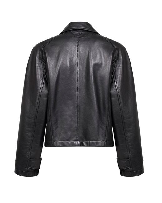 Salvatore Santoro Black Plongè Nappa Leather Jacket