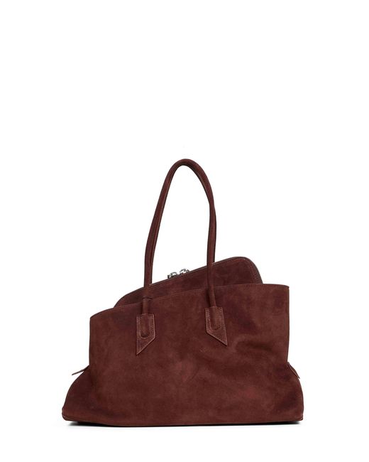 The Attico Brown Light Chocolate "La Passeggiata Medium" Top Handle Bag