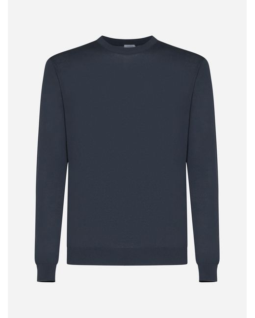 Malo Blue Cotton Sweater for men