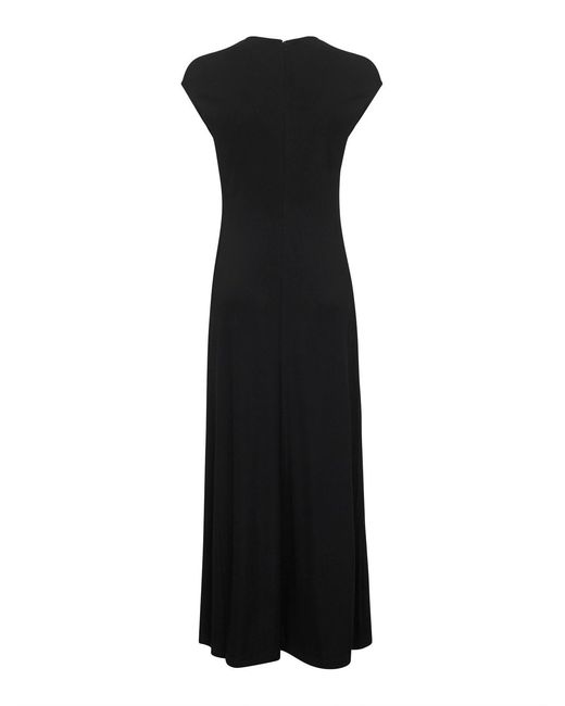 Totême Black Fluid Stretch Jersey Everyday Long Dress
