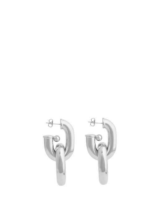 Rabanne White Double Xl Link Earrings