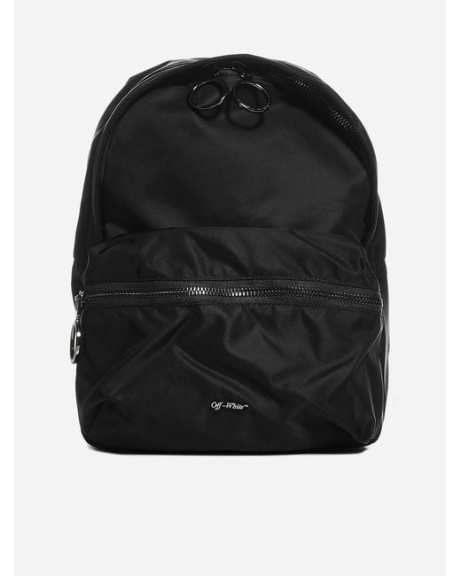 Off-White c/o Virgil Abloh Synthetic Logo Nylon Mini Backpack in Black for Men - Lyst