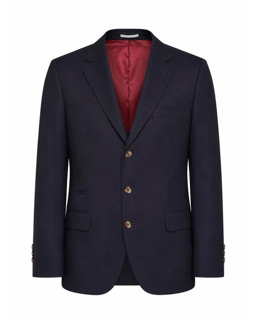 Brunello Cucinelli Blue Deconstructed Blazer, Virgin Wool for men