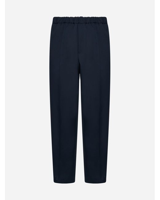 Jil Sander Blue Relaxed Fit Trousers for men
