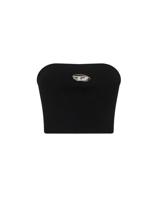 DIESEL Black M-Clarksvillex Stretch Ribbed Jersey Bandeau Top