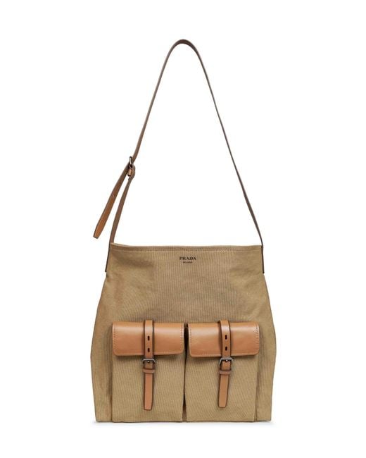 PRADA VIAGGIO Natural Khaki Prada Route Crossbody Bag for men